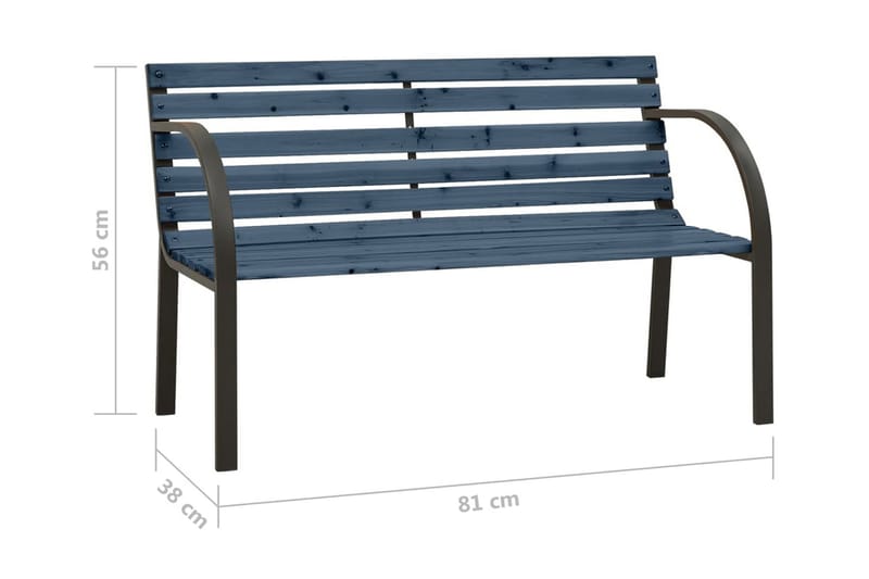 Barnbänk Utomhus 81 cm kinesiskt granträ grå - Grå - Utemöbler - Utesoffor & bänkar - Trädgårdssoffa