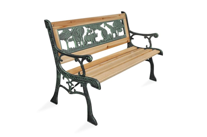 Barnbänk Utomhus 84 cm trä - Brun - Utemöbler - Utesoffor & bänkar - Trädgårdssoffa