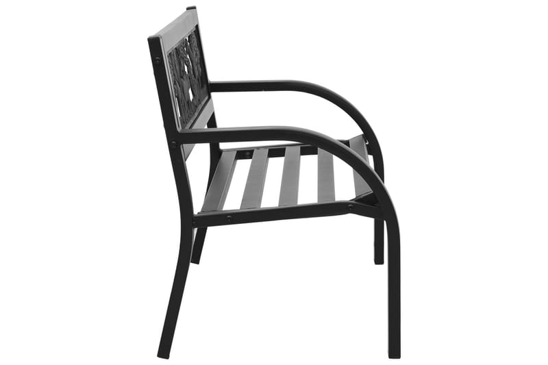 Barnbänk Utomhus 86 cm stål - Svart - Utemöbler - Utesoffor & bänkar - Trädgårdssoffa