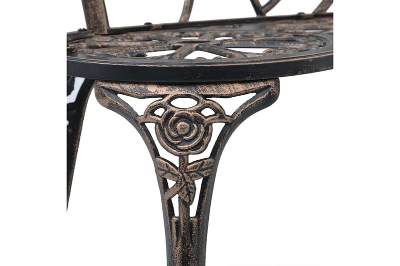 CaféBänk Utomhus 100 cm brons gjuten aluminium - Brun - Utemöbler - Utesoffor & bänkar - Trädgårdssoffa