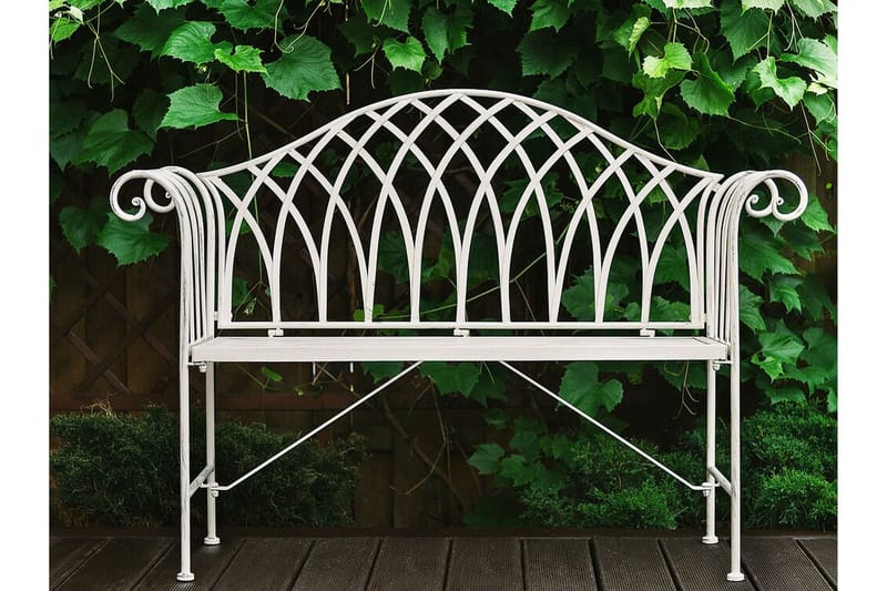 Estadilla Trädgårdsbänk - Vit - Utemöbler - Utesoffor & bänkar - Trädgårdssoffa