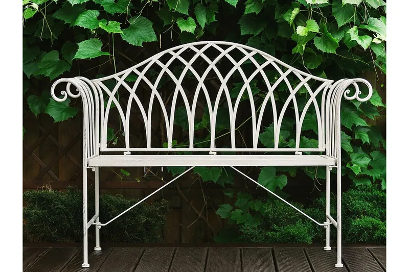 Estadilla Trädgårdsbänk - Vit - Utemöbler - Utesoffor & bänkar - Trädgårdssoffa