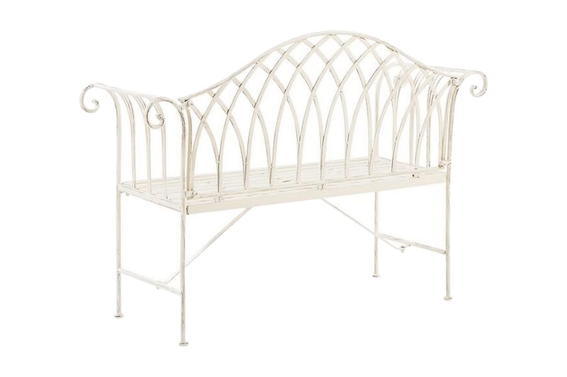Estadilla Trädgårdsbänk - Vit - Utemöbler - Utesoffor & bänkar - Trädgårdssoffa