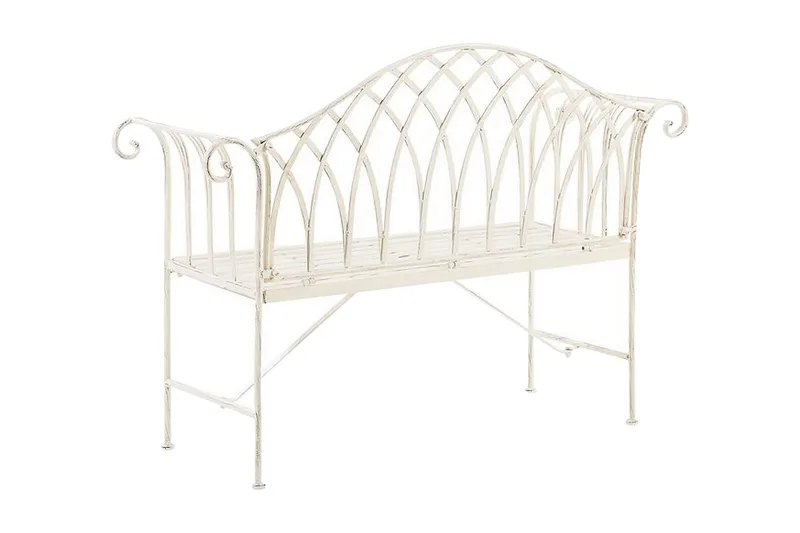 Estadilla Trädgårdsbänk - Vit - Utemöbler - Utesoffor & bänkar - Trädgårdssoffa