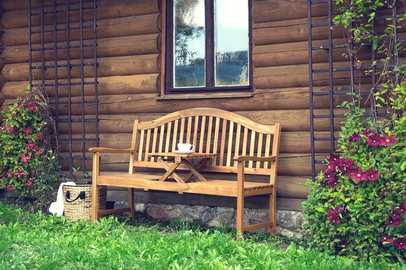 Hilo Trädgårdsbänk 150 cm - Trä/Natur - Utemöbler - Utesoffor & bänkar - Trädgårdssoffa