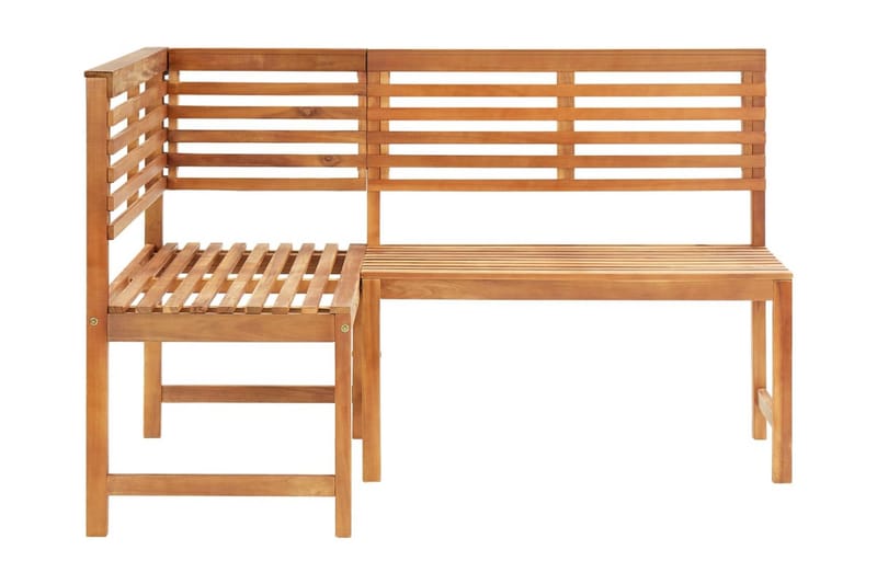 HörnBänk Utomhus 140 cm massivt akaciaträ - Brun - Utemöbler - Utesoffor & bänkar - Trädgårdssoffa