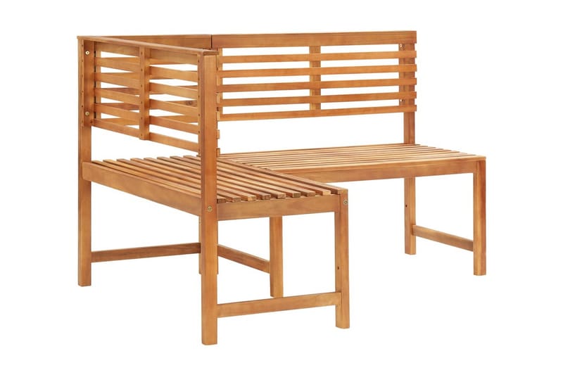 HörnBänk Utomhus 140 cm massivt akaciaträ - Brun - Utemöbler - Utesoffor & bänkar - Trädgårdssoffa