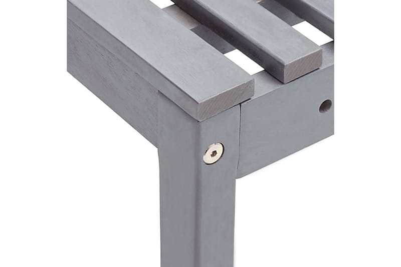 HörnBänk Utomhus grå 140 cm massivt akaciaträ - Grå - Utemöbler - Utesoffor & bänkar - Trädgårdssoffa