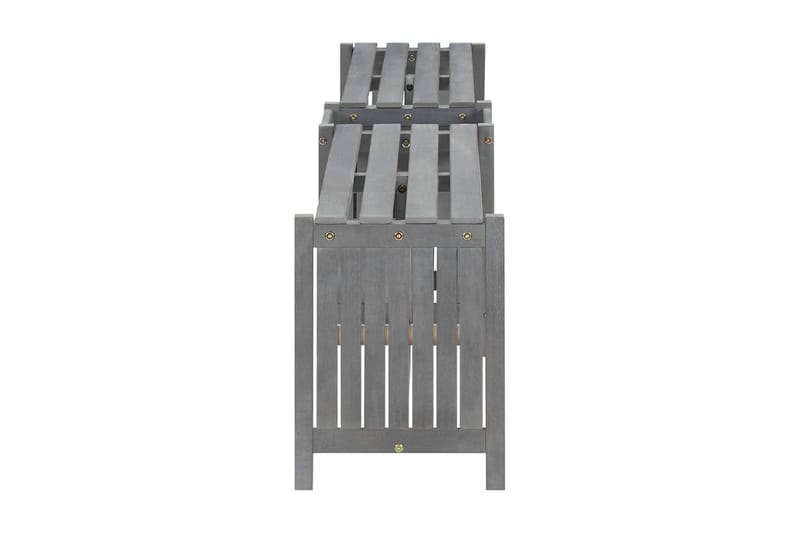 HörnBänk Utomhus med odlingslåda 117 cm massivt akaciaträ grå - Grå - Utemöbler - Utesoffor & bänkar - Trädgårdssoffa
