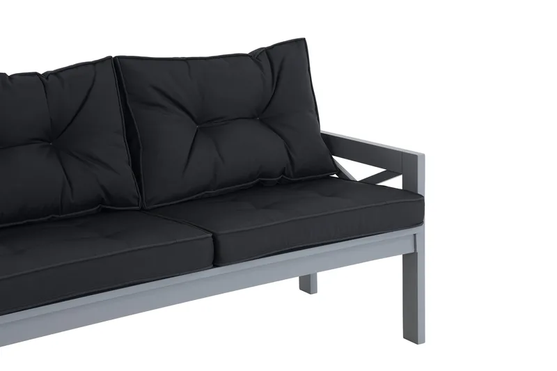 Husarn Utebänk med Dyna Matt Grå - KWA - Utemöbler - Utesoffor & bänkar - Trädgårdssoffa