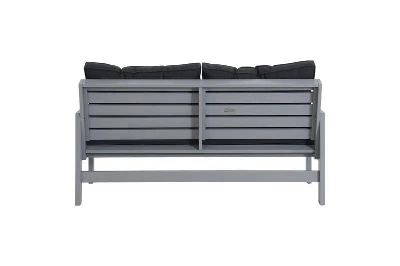 Husarn Utebänk med Dyna Matt Grå - KWA - Utemöbler - Utesoffor & bänkar - Trädgårdssoffa