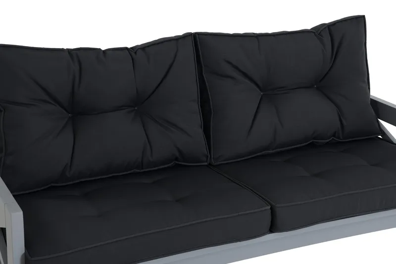 Husarn Utebänk med Dyna Matt Grå - KWA - Utemöbler - Utesoffor & bänkar - Trädgårdssoffa