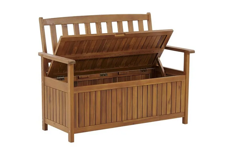 Jaraicejo Trädgårdsbänk med Förvaring - Brun - Utemöbler - Utesoffor & bänkar - Trädgårdssoffa