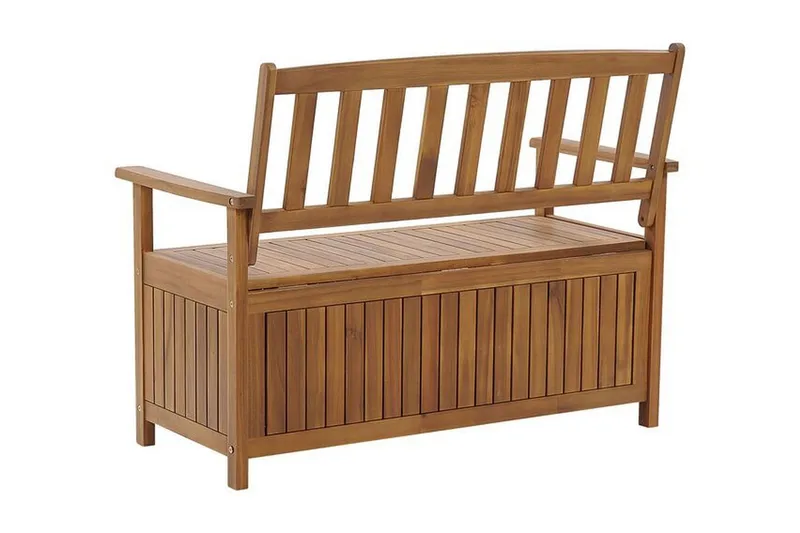 Jaraicejo Trädgårdsbänk med Förvaring - Brun - Utemöbler - Utesoffor & bänkar - Trädgårdssoffa