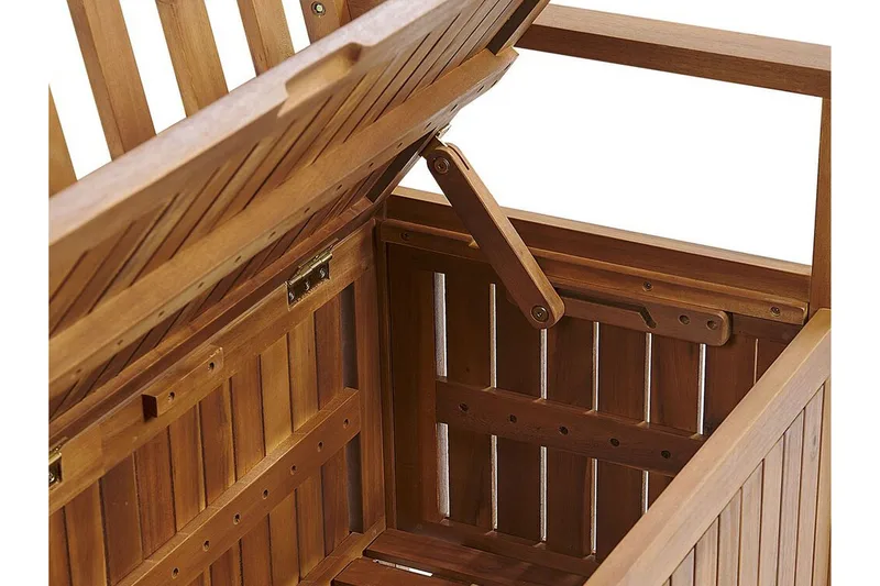 Jaraicejo Trädgårdsbänk med Förvaring - Brun - Utemöbler - Utesoffor & bänkar - Trädgårdssoffa