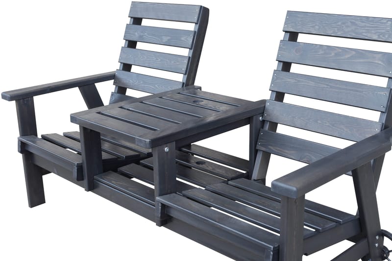 KIngdom Utebänk 177 cm - Svart - Utemöbler - Utesoffor & bänkar - Trädgårdssoffa