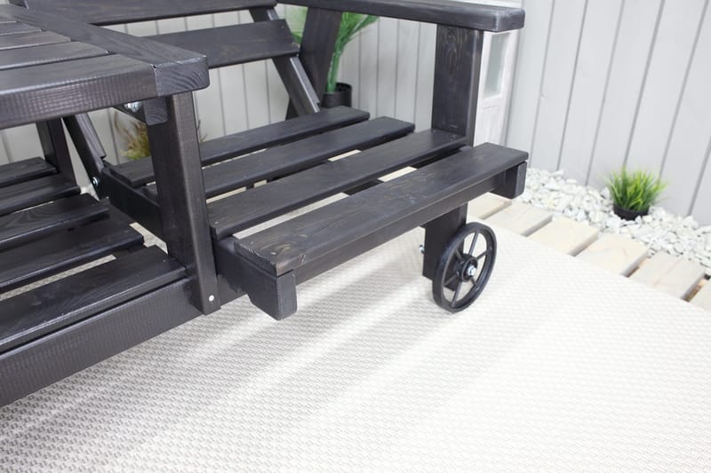 KIngdom Utebänk 177 cm - Svart - Utemöbler - Utesoffor & bänkar - Trädgårdssoffa