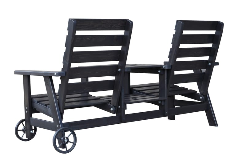 KIngdom Utebänk 177 cm - Svart - Utemöbler - Utesoffor & bänkar - Trädgårdssoffa