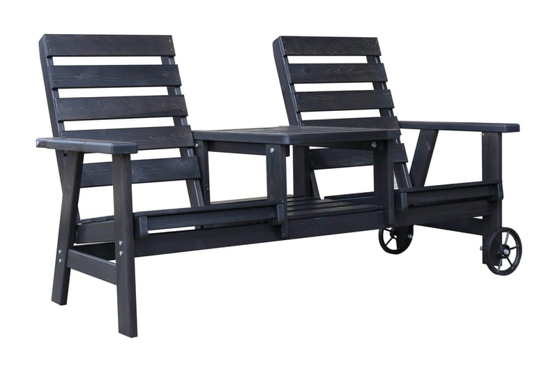 KIngdom Utebänk 177 cm - Svart - Utemöbler - Utesoffor & bänkar - Trädgårdssoffa