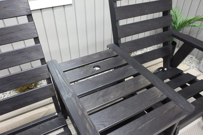 KIngdom Utebänk 177 cm - Svart - Utemöbler - Utesoffor & bänkar - Trädgårdssoffa