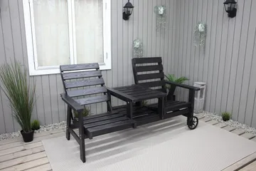 KIngdom Utebänk 177 cm - Svart - Utemöbler - Utesoffor & bänkar - Trädgårdssoffa