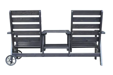 KIngdom Utebänk 177 cm - Svart - Utemöbler - Utesoffor & bänkar - Trädgårdssoffa