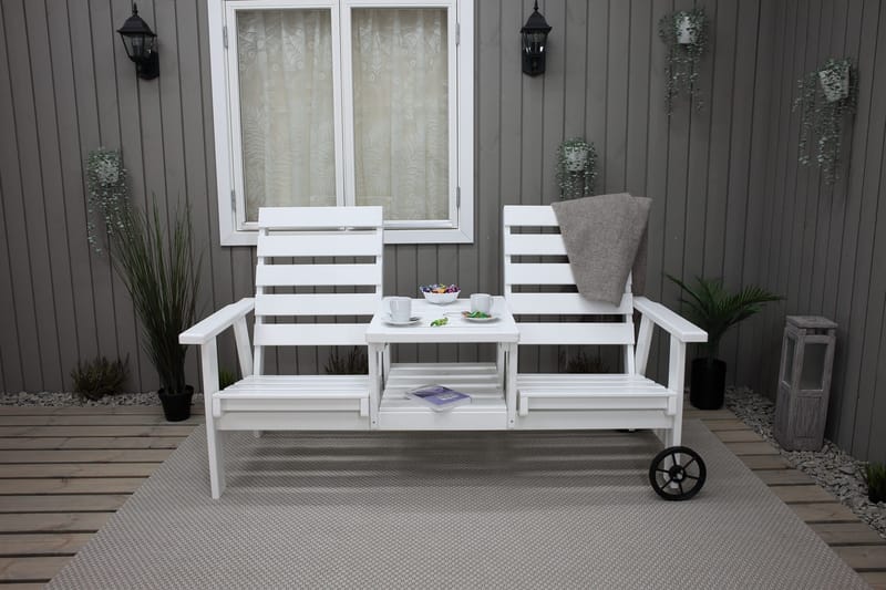 KIngdom Utebänk 177 cm - Vit - Utemöbler - Utesoffor & bänkar - Trädgårdssoffa