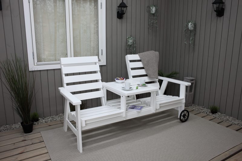 KIngdom Utebänk 177 cm - Vit - Utemöbler - Utesoffor & bänkar - Trädgårdssoffa