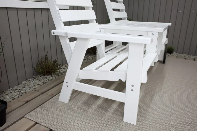 KIngdom Utebänk 177 cm - Vit - Utemöbler - Utesoffor & bänkar - Trädgårdssoffa