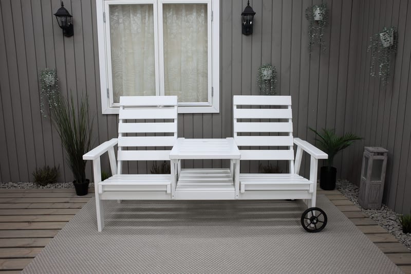 KIngdom Utebänk 177 cm - Vit - Utemöbler - Utesoffor & bänkar - Trädgårdssoffa