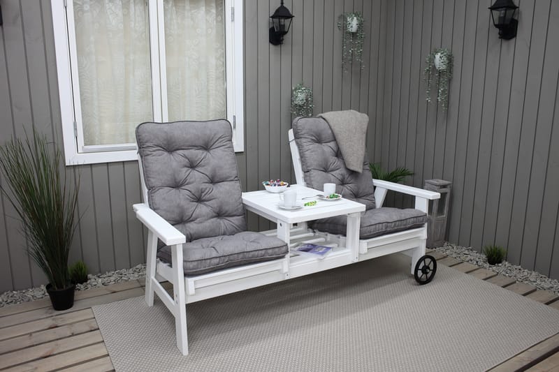 KIngdom Utebänk 177 cm - Vit - Utemöbler - Utesoffor & bänkar - Trädgårdssoffa