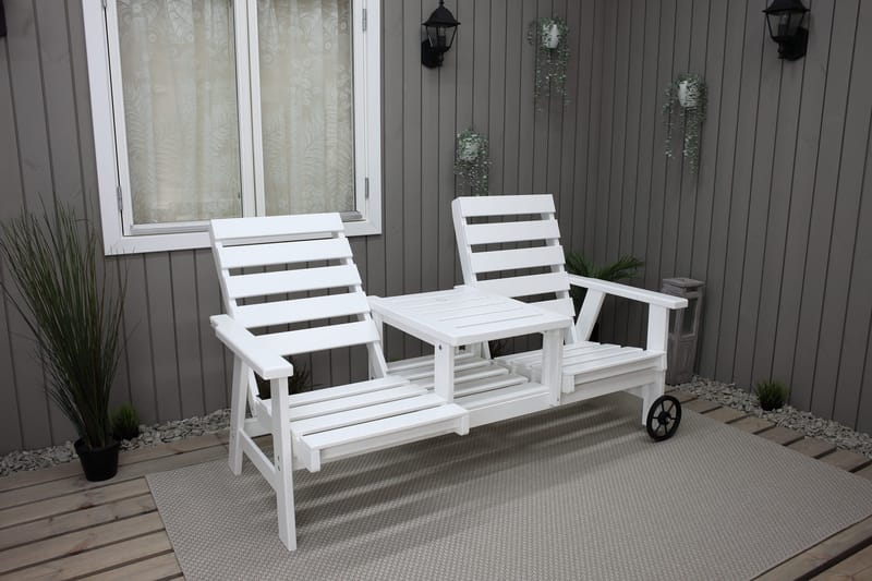 KIngdom Utebänk 177 cm - Vit - Utemöbler - Utesoffor & bänkar - Trädgårdssoffa