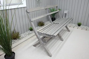 Larios Utebänk 130 cm - Grå - Utemöbler - Utesoffor & bänkar - Trädgårdssoffa