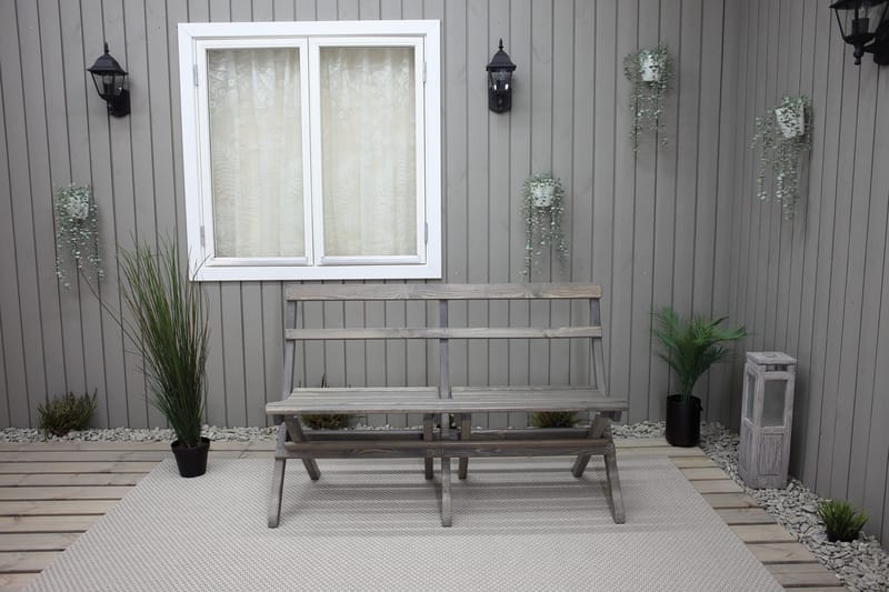 Larios Utebänk 130 cm - Grå - Utemöbler - Utesoffor & bänkar - Trädgårdssoffa
