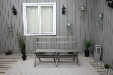 Larios Utebänk 130 cm - Grå - Utemöbler - Utesoffor & bänkar - Trädgårdssoffa