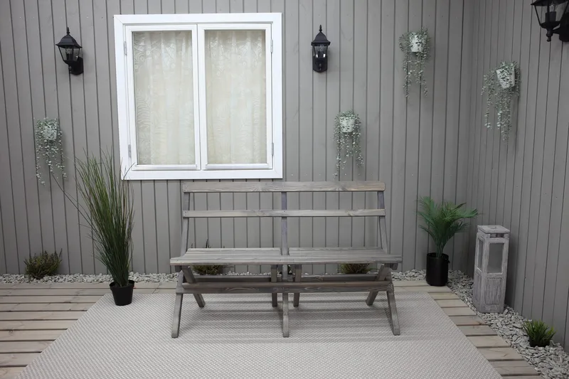 Larios Utebänk 130 cm - Grå - Utemöbler - Utesoffor & bänkar - Trädgårdssoffa