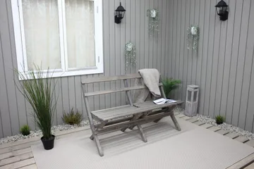 Larios Utebänk 130 cm - Grå - Utemöbler - Utesoffor & bänkar - Trädgårdssoffa