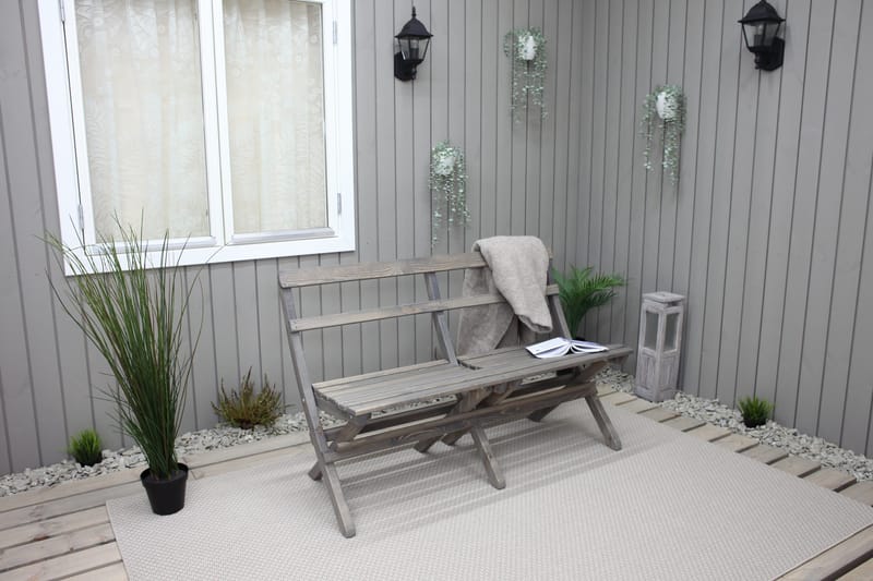 Larios Utebänk 130 cm - Grå - Utemöbler - Utesoffor & bänkar - Trädgårdssoffa