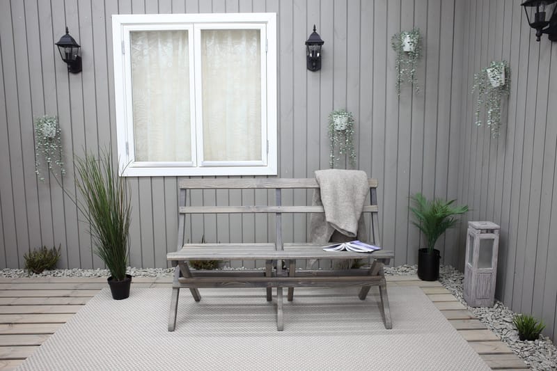 Larios Utebänk 130 cm - Grå - Utemöbler - Utesoffor & bänkar - Trädgårdssoffa
