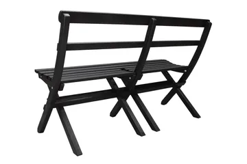 Larios Utebänk 130 cm - Svart - Utemöbler - Utesoffor & bänkar - Trädgårdssoffa