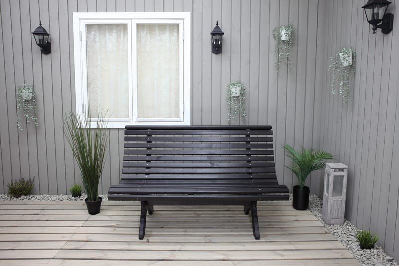 Norvald Bänk Utomhus - Kaffesvart - Utemöbler - Utesoffor & bänkar - Trädgårdssoffa