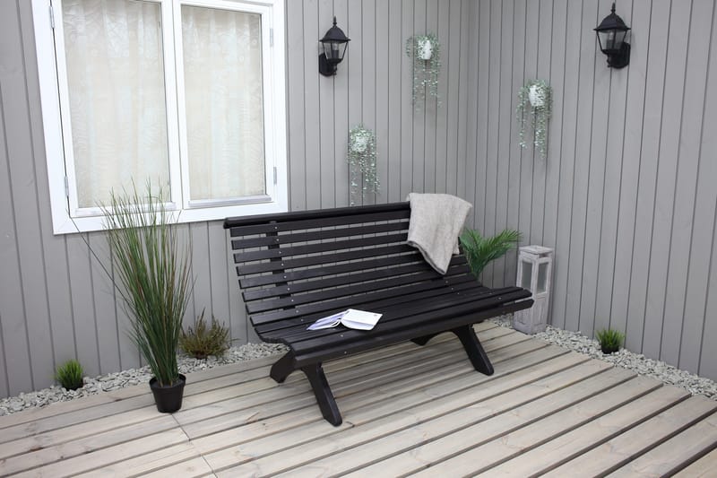 Norvald Bänk Utomhus - Kaffesvart - Utemöbler - Utesoffor & bänkar - Trädgårdssoffa