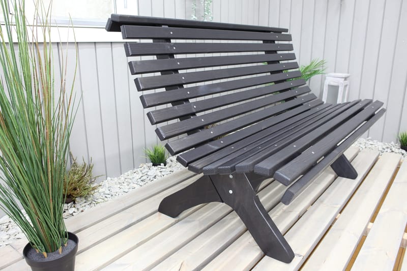 Norvald Bänk Utomhus - Kaffesvart - Utemöbler - Utesoffor & bänkar - Trädgårdssoffa
