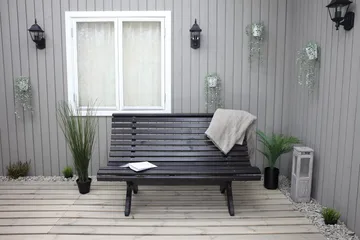 Norvald Bänk Utomhus - Kaffesvart - Utemöbler - Utesoffor & bänkar - Trädgårdssoffa