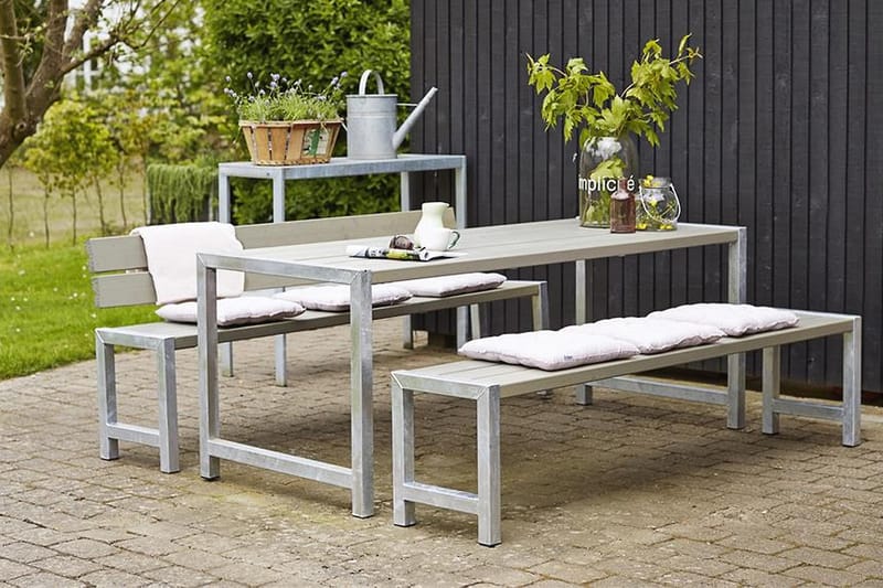 PLUS Melvin PlankBänk Utomhus med Ryggstöd 176 cm - Utemöbler - Utesoffor & bänkar - Trädgårdssoffa
