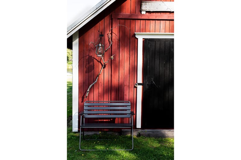 Retro 322 2-sits Bänk Utomhus Svart/Grå - Varax - Utemöbler - Utesoffor & bänkar - Trädgårdssoffa