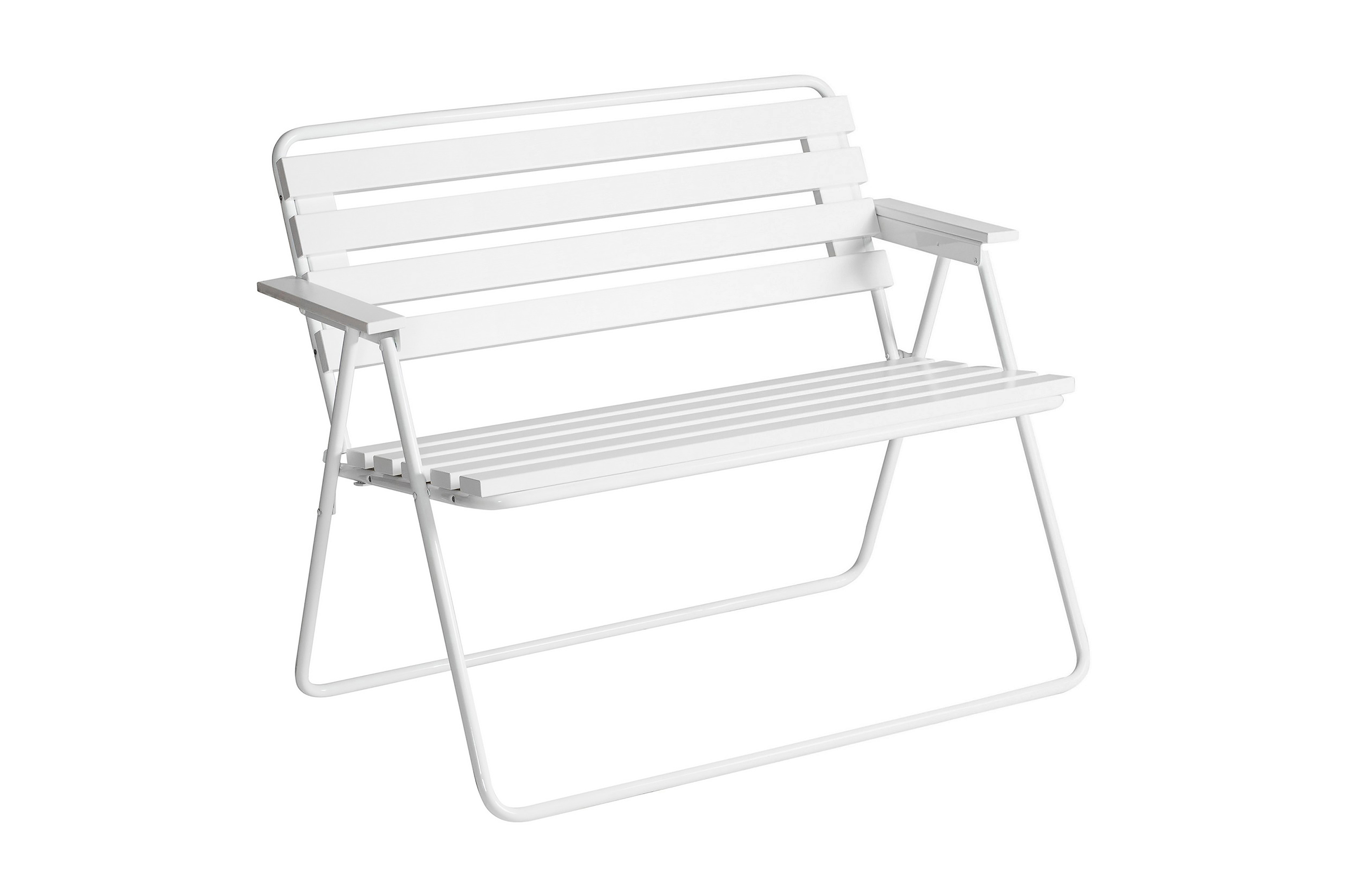 retro 322 2-sits bänk utomhus vit - varax