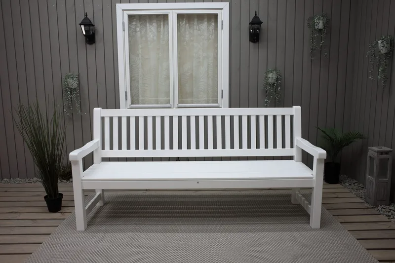 Rimforsa Trädgårdssoffa - Vitlaserad Furu - Utemöbler - Utesoffor & bänkar - Trädgårdssoffa