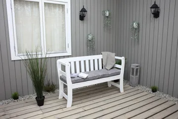 Rosenberg Utesoffa - Vit - Utemöbler - Utesoffor & bänkar - Trädgårdssoffa