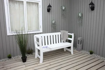 Rosenberg Utesoffa - Vit - Utemöbler - Utesoffor & bänkar - Trädgårdssoffa